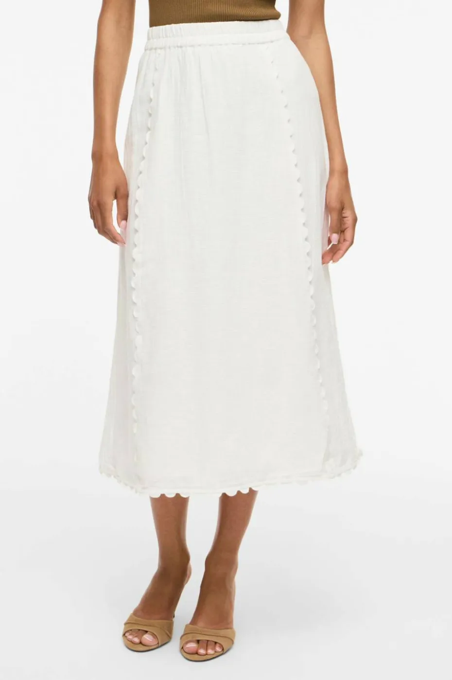 Vila Skjørt viMindy HW Scallop Midi Skirt