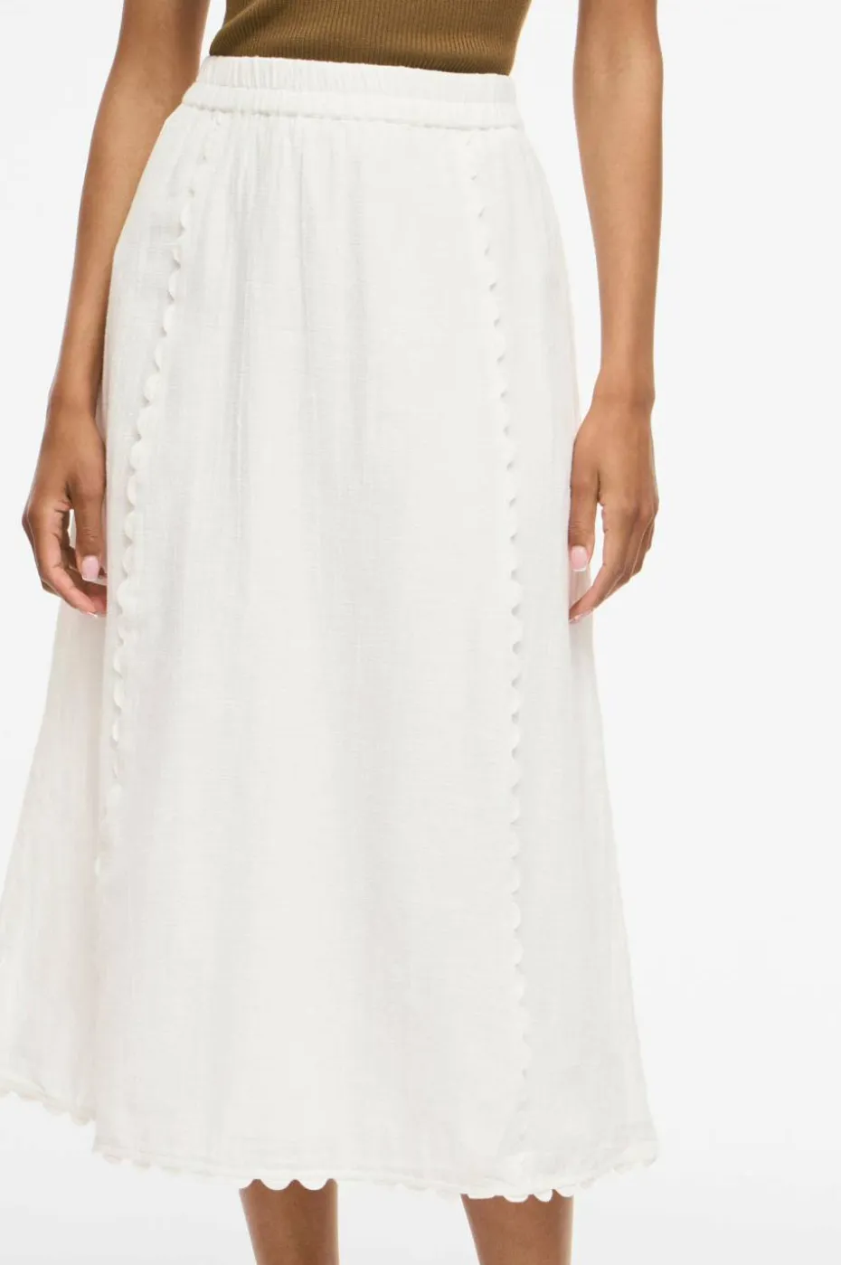 Vila Skjørt viMindy HW Scallop Midi Skirt