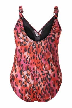Zizzi Badedrakt sMikka Wrap Swimsuit Aop