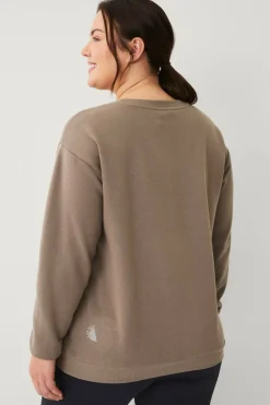 Zizzi Collegegenser cAnnie L/S Loose Sweat
