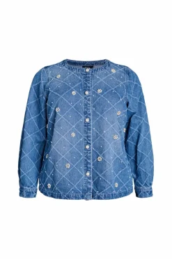 Zizzi Denim jakke jMavia L/S Pearl