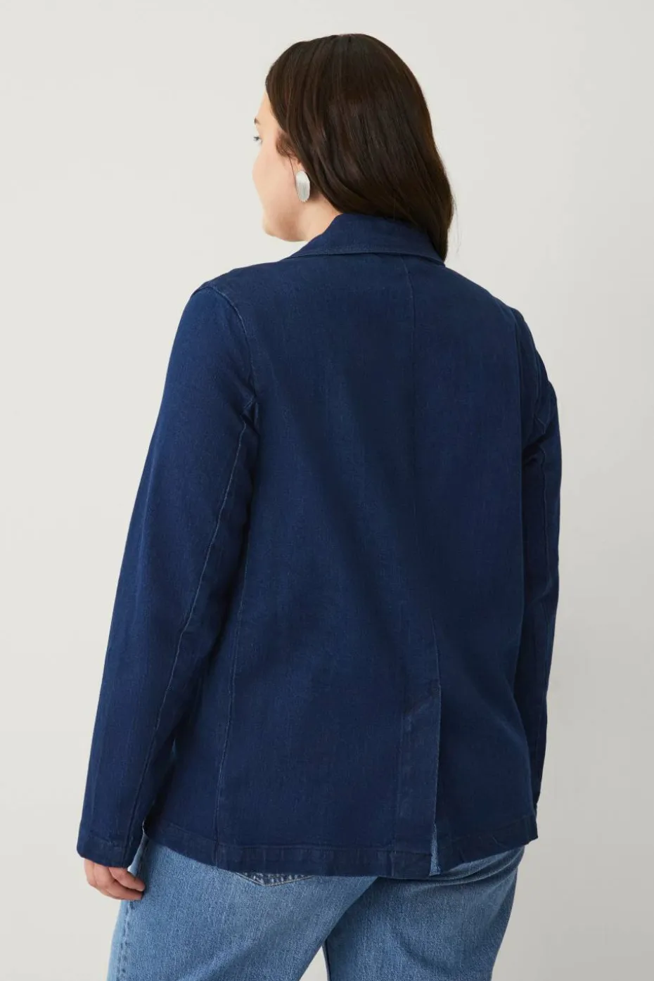 Zizzi Dongeri blazer jLiva L/S Denim Blazer