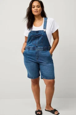 Zizzi Jeans-shorts jEvlia Dungaree Shorts