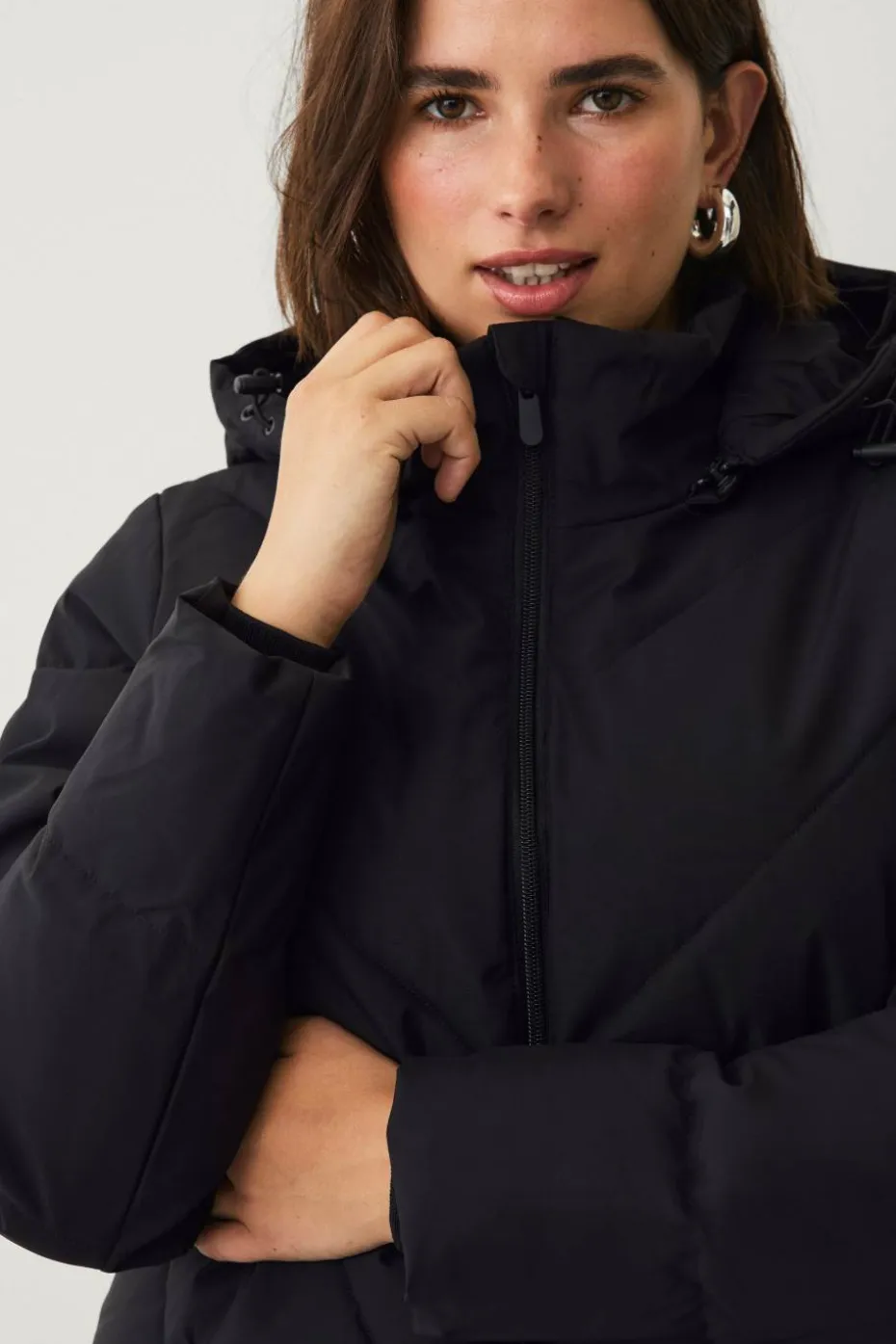 Zizzi Kåpe mLuxa L/S Hood Coat