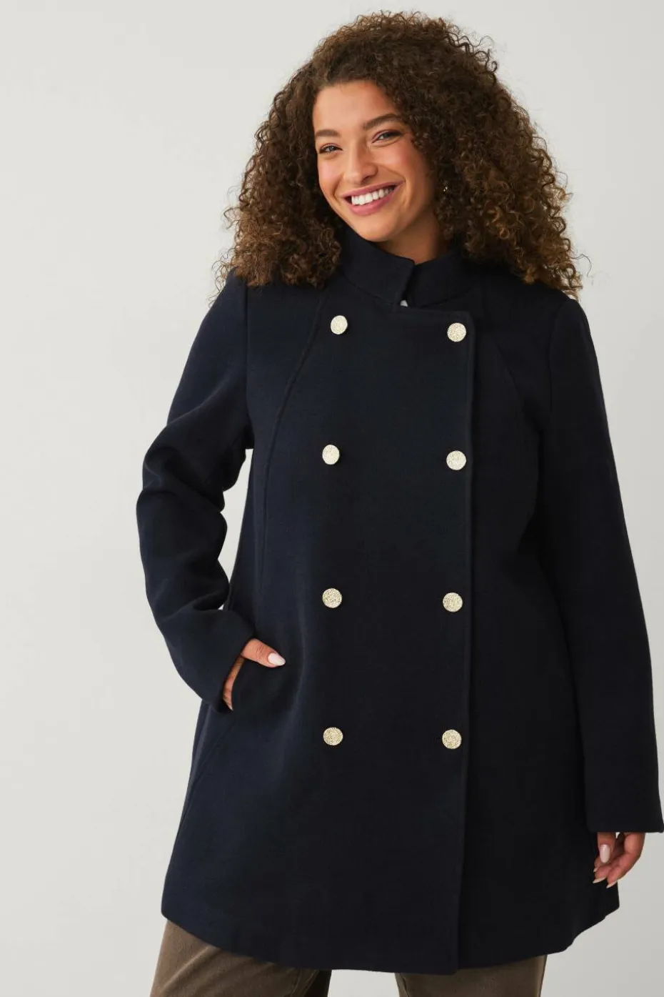 Zizzi Kåpe mParis L/S Coat