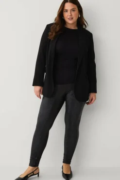 Zizzi Leggings Emana, Long, PU Leggings