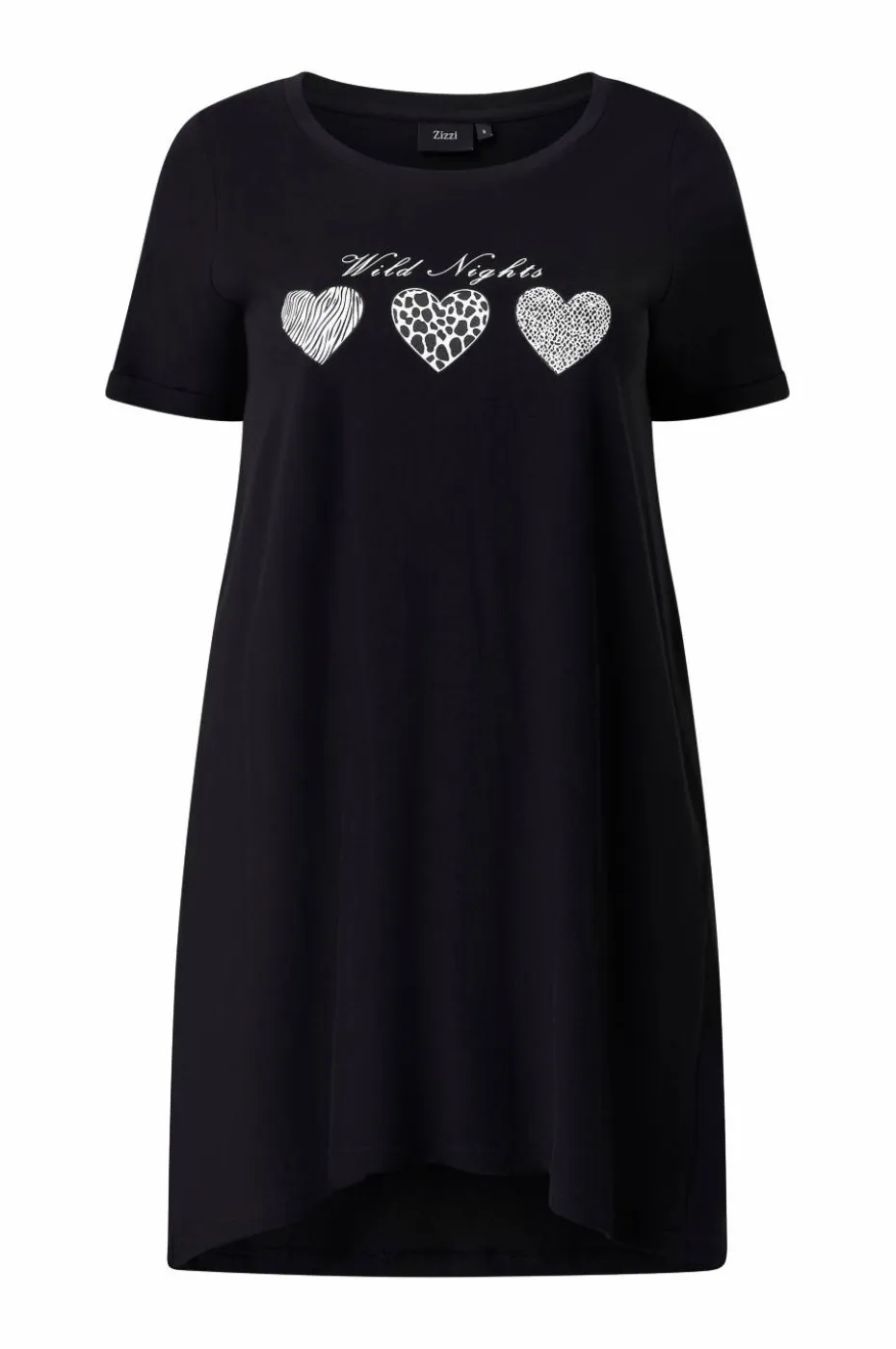 Zizzi Nattkjole mAlly S/S Abk Dress