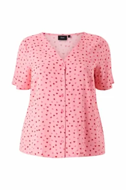 Zizzi Pyjamastopp mClaudia S/S Shirt