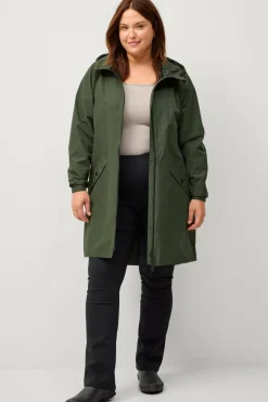 Zizzi Regnfrakk caKlara Zip L/S Raincoat