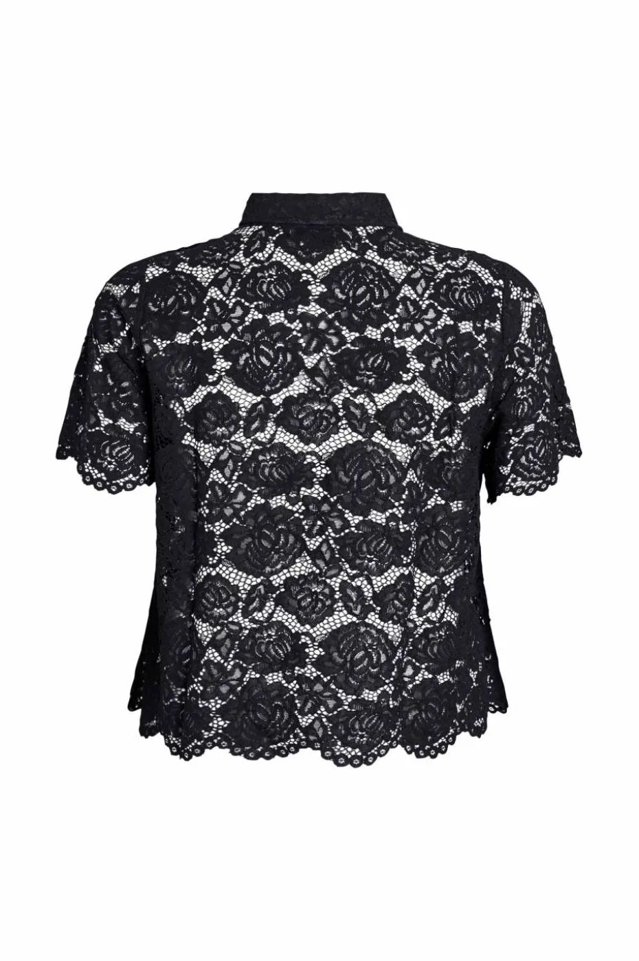 Zizzi Skjorte caMonika S/S Lace