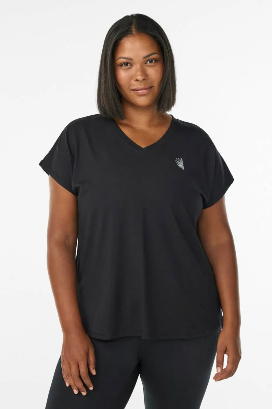 Zizzi Treningstopp aBasic S/S Hi-lo